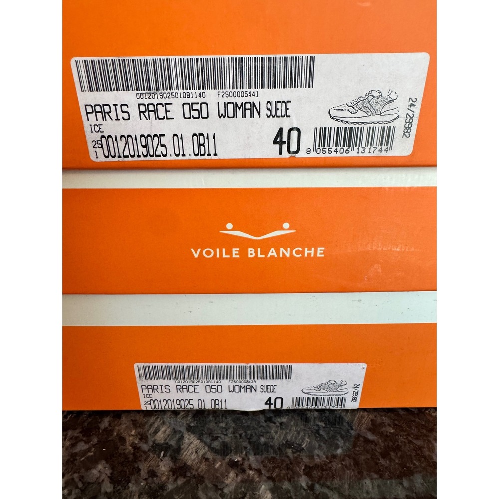Voile Blanche Paris Race 050 Women Suede Sneakers Ice Grey 40 Sz 9 new shoes - Picture 4 of 9